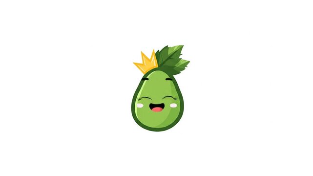 Cute cartoon avocado