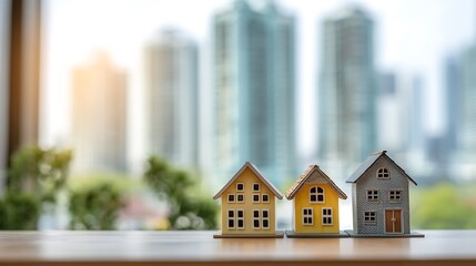 Naklejka premium Small houses modles and architecture for city building 
