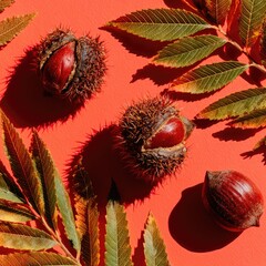 Autumnal Cones on Coral