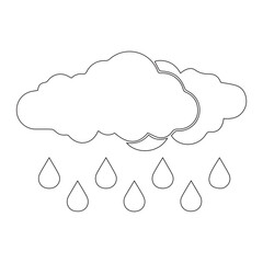 Clouds with raindrops