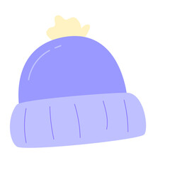 Winter beanie hat icon illustration