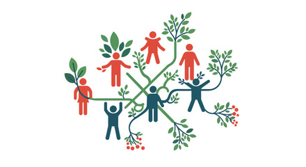 Conscious Growth Vector: Sustainable Prosperity & Positive Impact Symbol