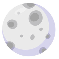 Cartoon Moon with Craters Illustration