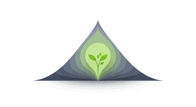 Eco-Conscious Progress: Serene Abstract Visualizing Sustainable Growth for Mindful Brands
