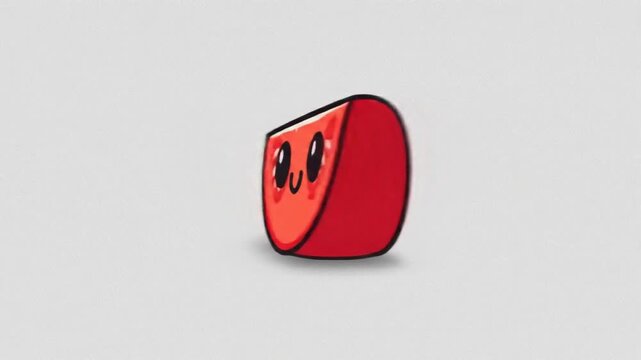 Cute tomato slice illustration