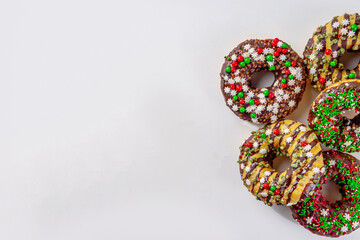 Christmas and New Year donuts