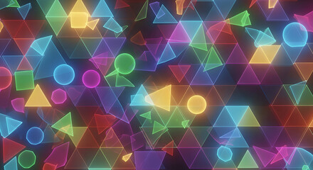 Geometric Harmony: A Vibrant Symphony of Shapes and Colors.