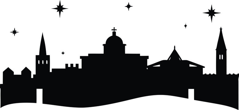 Bethlehem skyline silhouette vector illustration
