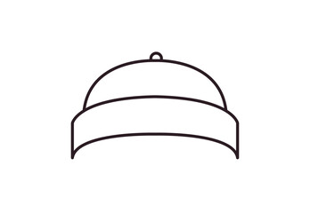 red cap hat beanie woolly hat knit cap emoji symbol sign icon vector illustration isolated flat