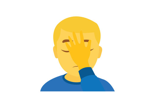 man facepalming facepalm oh no gesture person frustration embarrassment