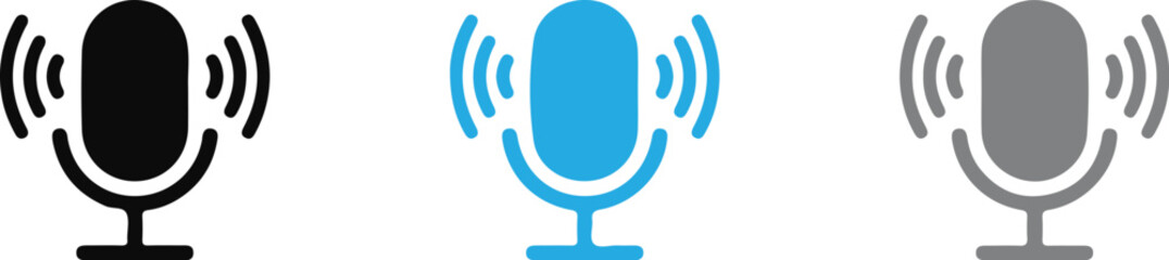 microphone icon set