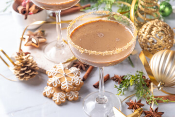 Christmas Gingerbread martini cocktail