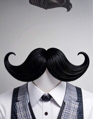 Mannequin with mustache and suit