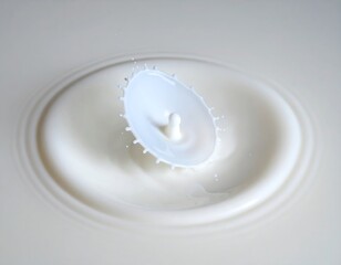 Fototapeta premium Milk splash in concentric circles