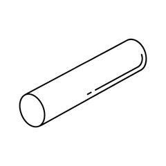 lean vector of a chalk stick, outline 