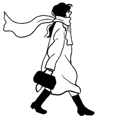 ファッション　女性　オシャレ　スポーティー　ベクター