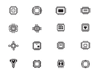 Processor CPU Ultra Minimalist Graphic Design  