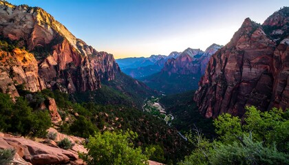 Naklejka premium Canyon vista at dawn