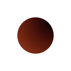 Orange to Black Gradient Circle on White Background