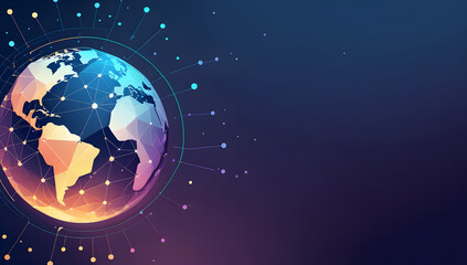 Naklejka premium planet earth in space background image