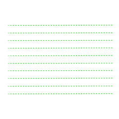 Green writing lines.