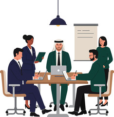 Obraz premium Diverse business team in a formal meeting