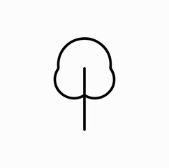 Tree Icon &ndash; Minimalist Line Vector Nature Symbol
