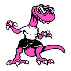 Party DJ T-Rex Dino Sunglasses Cool Outfit Claws