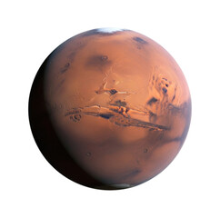 Naklejka premium Mars Planet Isolated on Transparent PNG Background