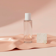 Naklejka premium Satin Fabric & Bottle