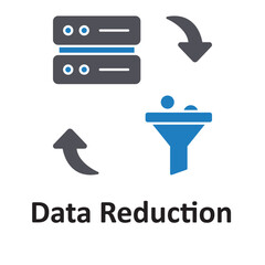 Data reduction  Vector Icon which can easily modify or edit