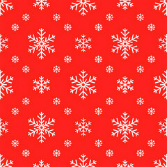 Seamless Christmas Snowflakes Pattern.