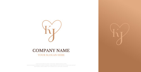 Initial KJ Logo Design Vector 