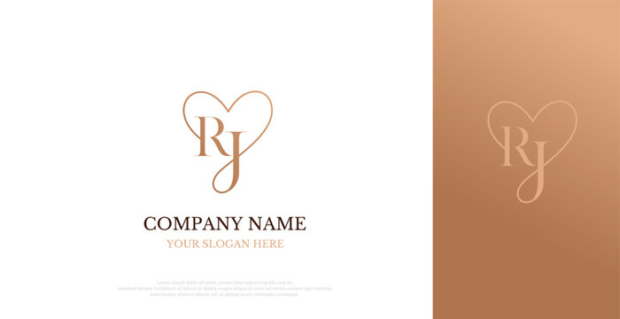 Initial RJ Logo Design Vector 