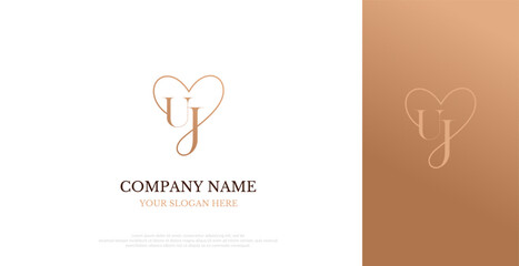 Initial UJ Logo Design Vector 