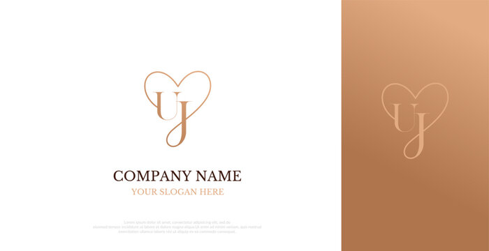 Initial UJ Logo Design Vector 