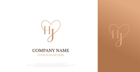 Initial HJ Logo Design Vector 