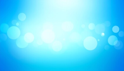 Abstract light blue background with soft bokeh circles
