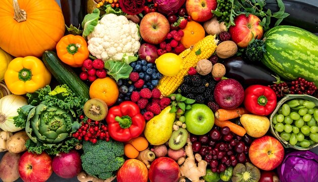 Colorful array of fresh produce
