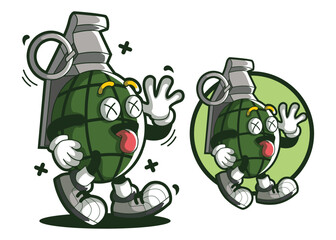 Granade cartoon mascot characters