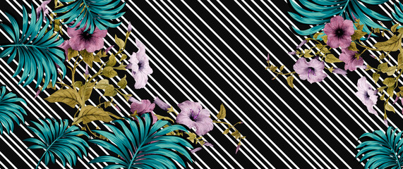 Floral Shawls, Scarfs, Dupatta Digital Textile Design Fabric Print
