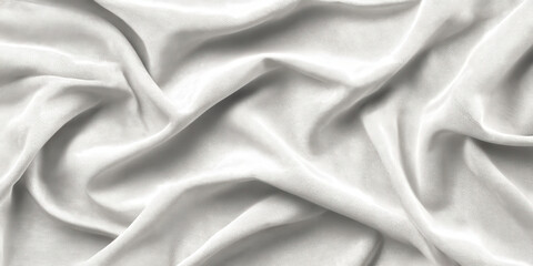 Fototapeta premium Soft White Fabric Draped and Folded Texture Background