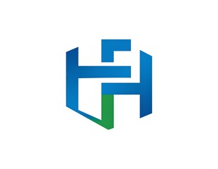 Obraz premium Abstract logo design of overlapping letters