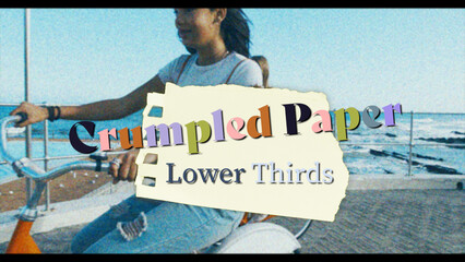 Crumpled Paper Lower Thirds