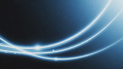 Abstract blue light trails on a dark background create a modern design