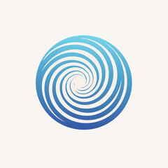Fototapeta premium Abstract blue spiral design representing motion, energy, and the concept of infinity and rotation