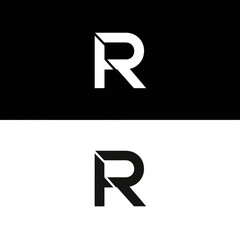Creative R Letter Logo Design Modern Abstract Monogram Concept for Branding