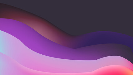 Abstract Gradient Waves Purple Pink Modern Background

