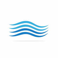 Abstract representation of fluid waves, perfect for water-related branding and logos