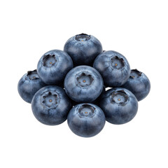 blueberries isolated on transparent background with (alpha channel)